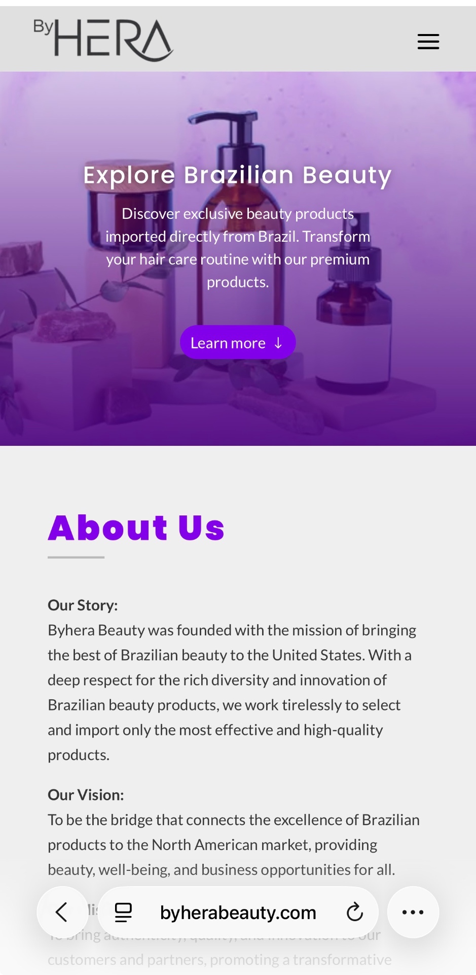 Site da By Hera Beauty