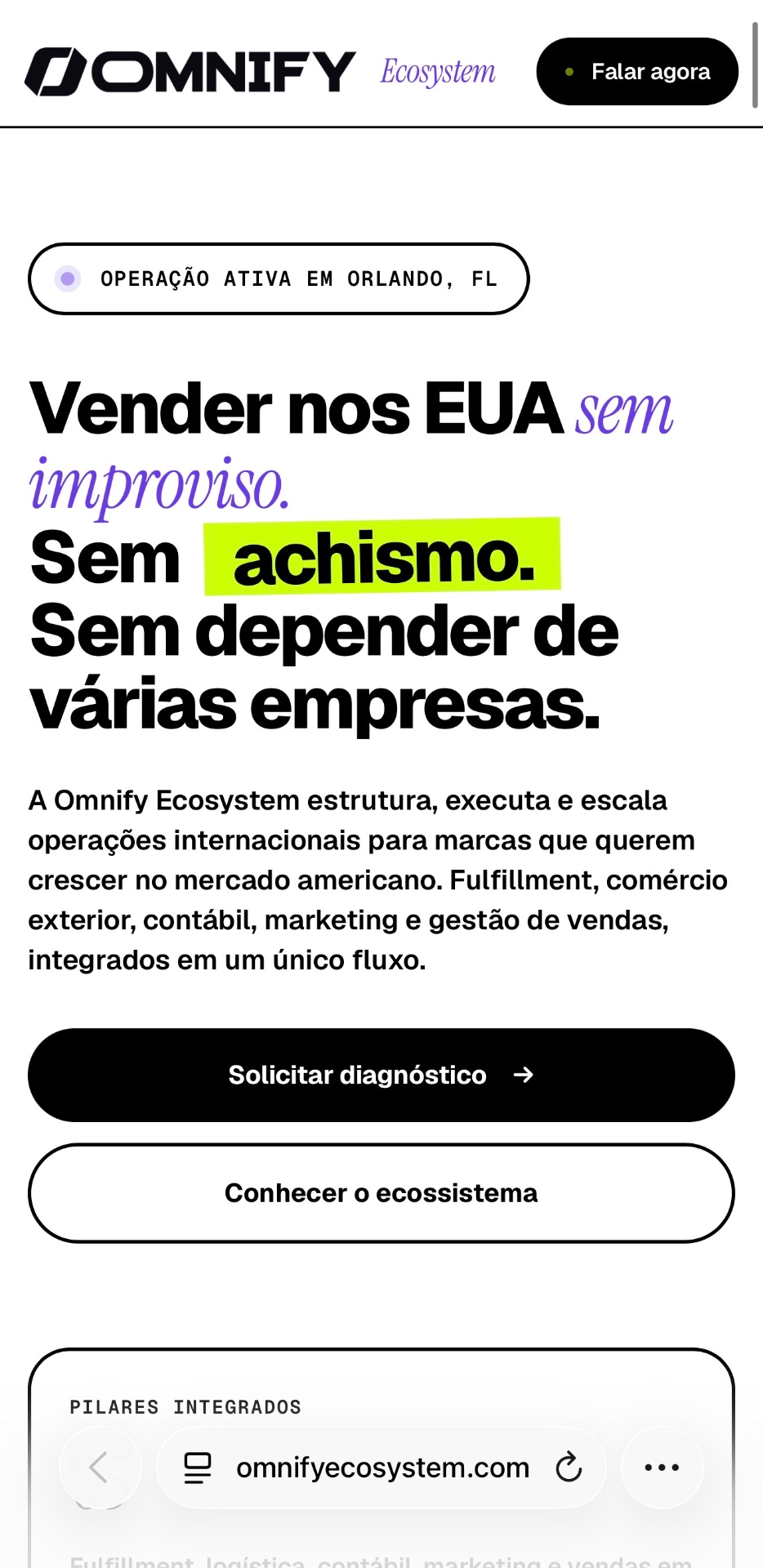 Site da Omnify Ecosystem
